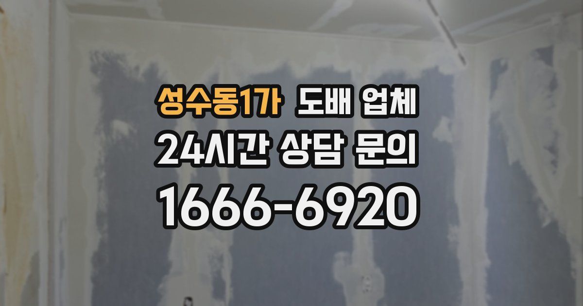 성수동1가 도배 업체