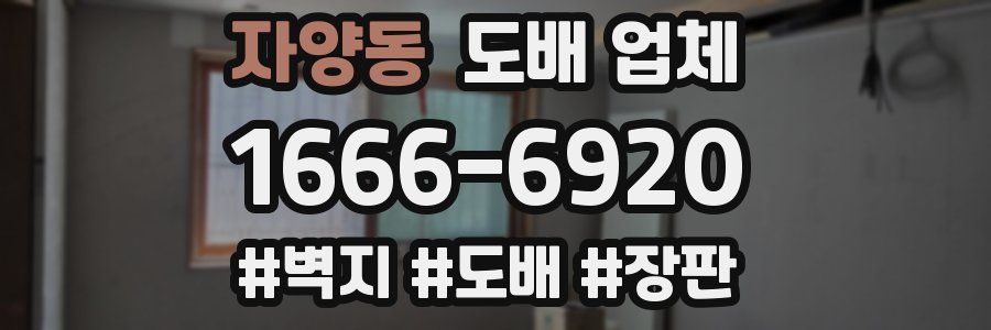자양동 도배 업체