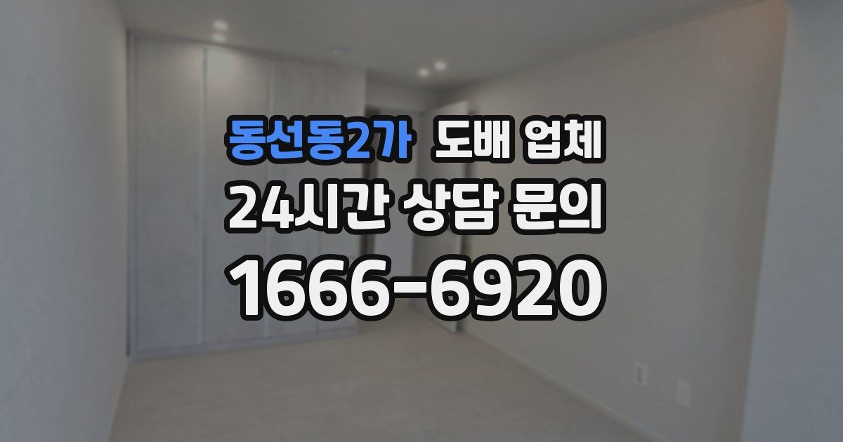 동선동2가 도배 업체