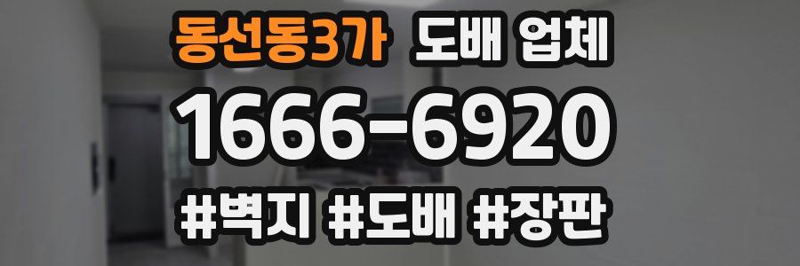 동선동3가 도배 업체