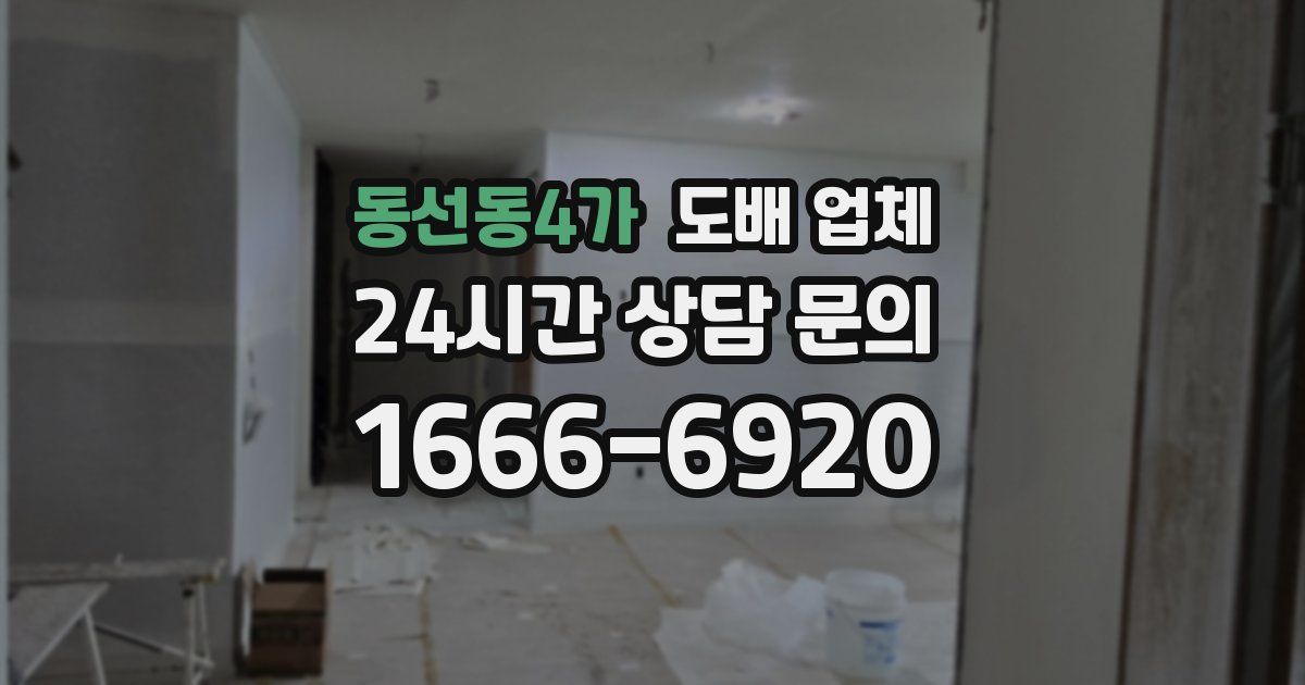 동선동4가 도배 업체