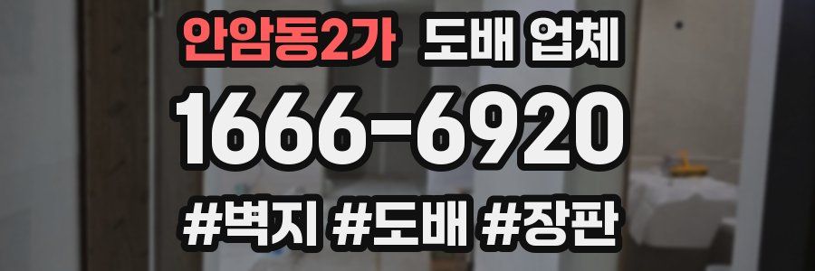안암동2가 도배 업체
