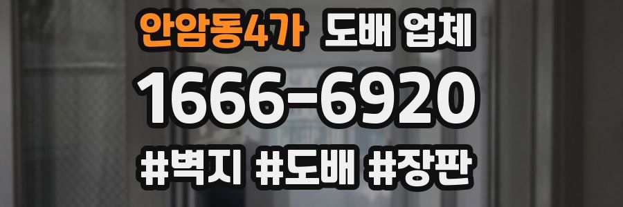 안암동4가 도배 업체