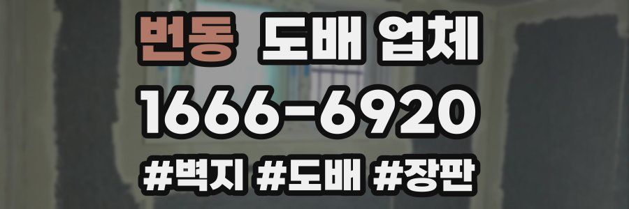 번동 도배 업체