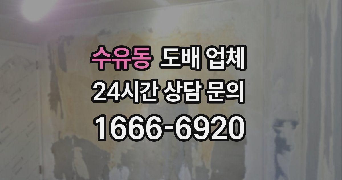 수유동 도배 업체