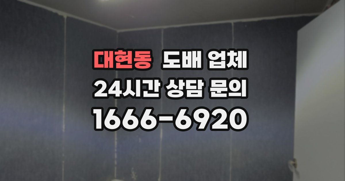 대현동 도배 업체