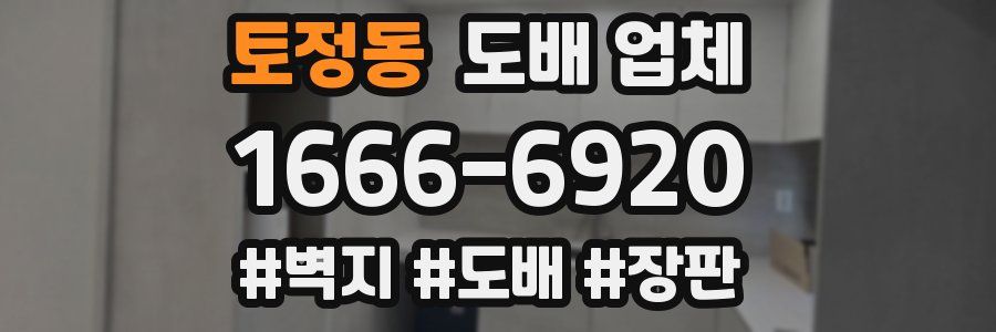 토정동 도배 업체