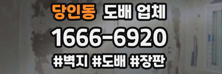 당인동 도배 업체
