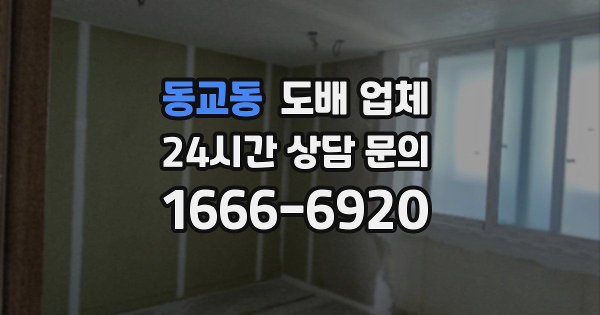 동교동 도배 업체