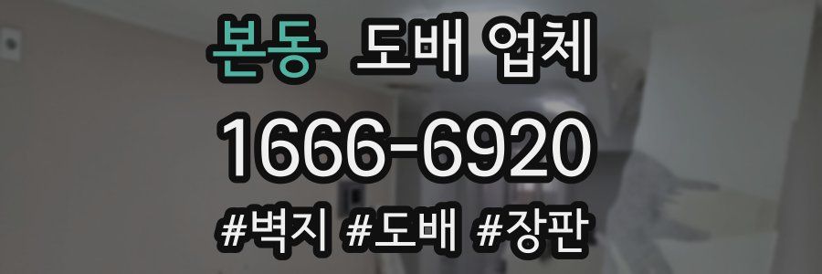 본동 도배 업체