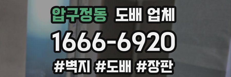 압구정동 도배 업체
