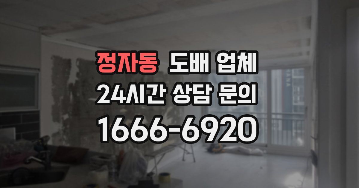 정자동 도배 업체