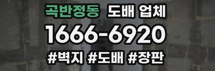 곡반정동 도배 업체