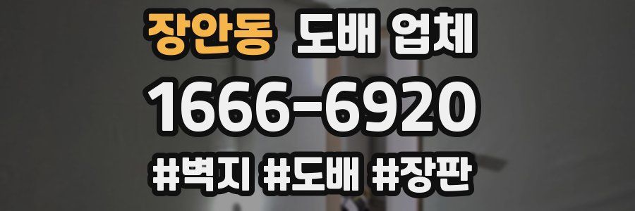 장안동 도배 업체