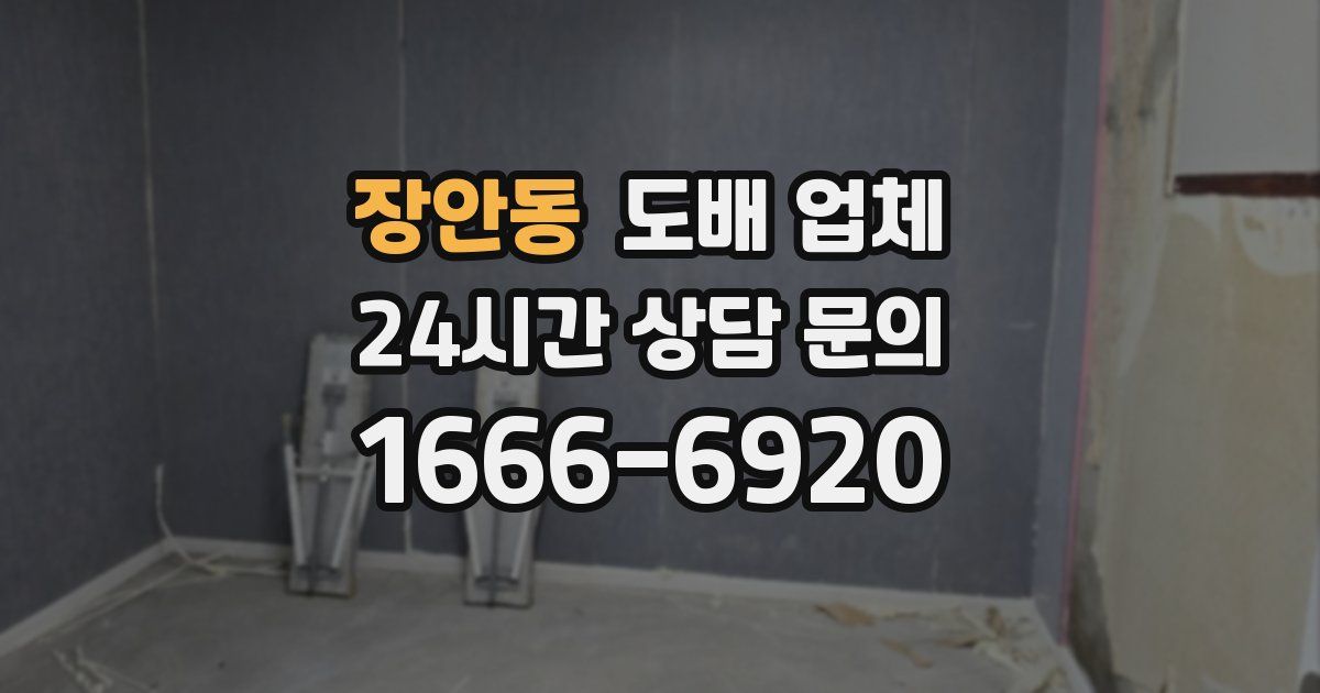 장안동 도배 업체