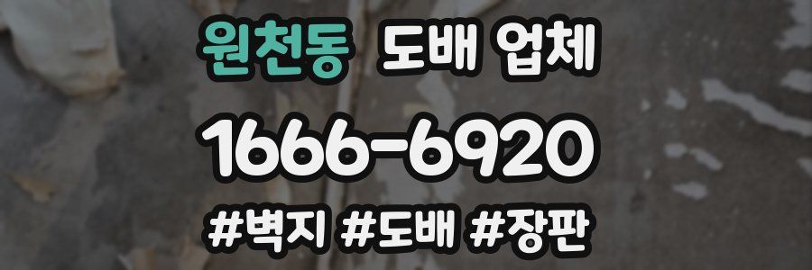원천동 도배 업체