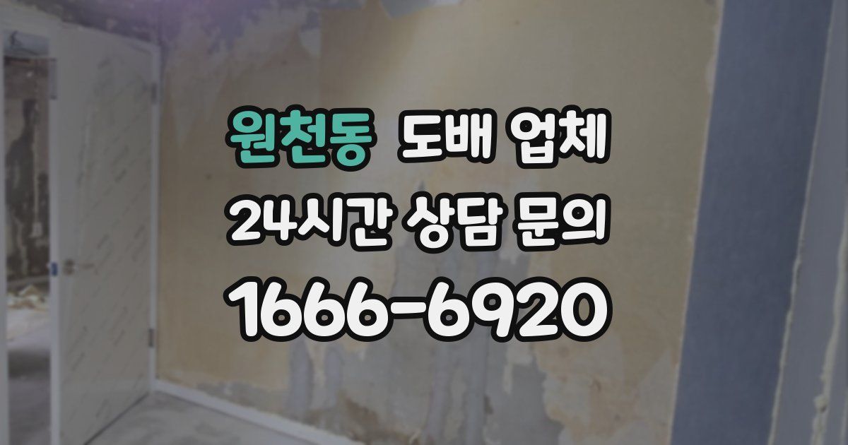 원천동 도배 업체