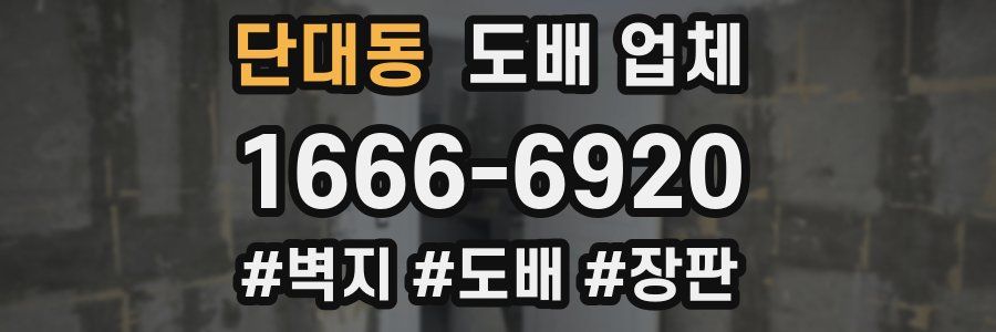 단대동 도배 업체