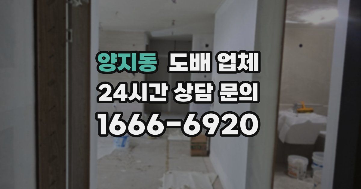 양지동 도배 업체