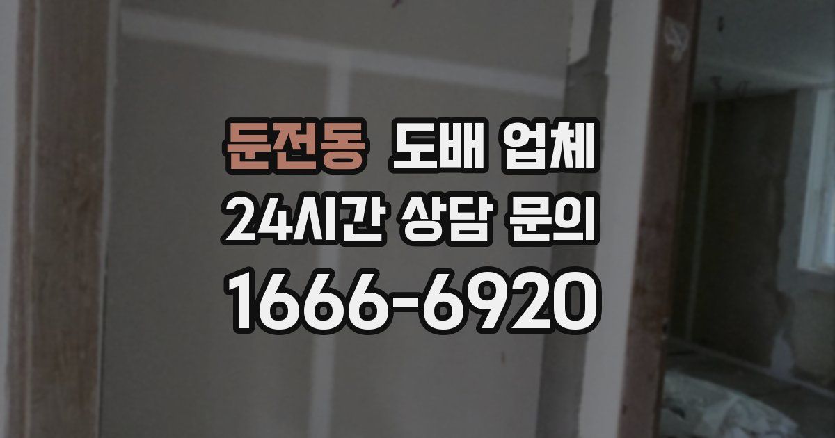 둔전동 도배 업체