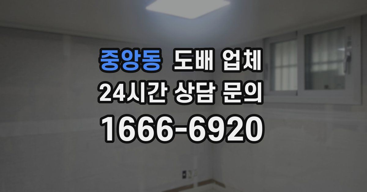 중앙동 도배 업체