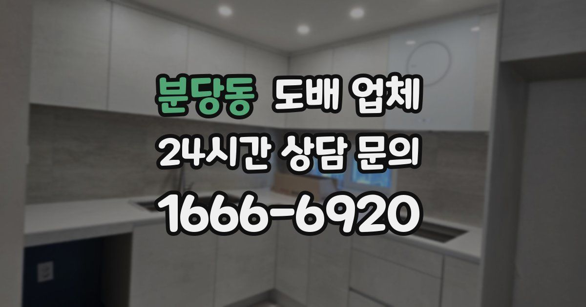 분당동 도배 업체