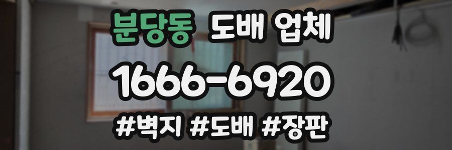 분당동 도배 업체