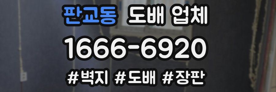 판교동 도배 업체