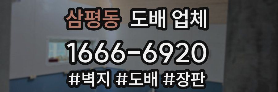 삼평동 도배 업체