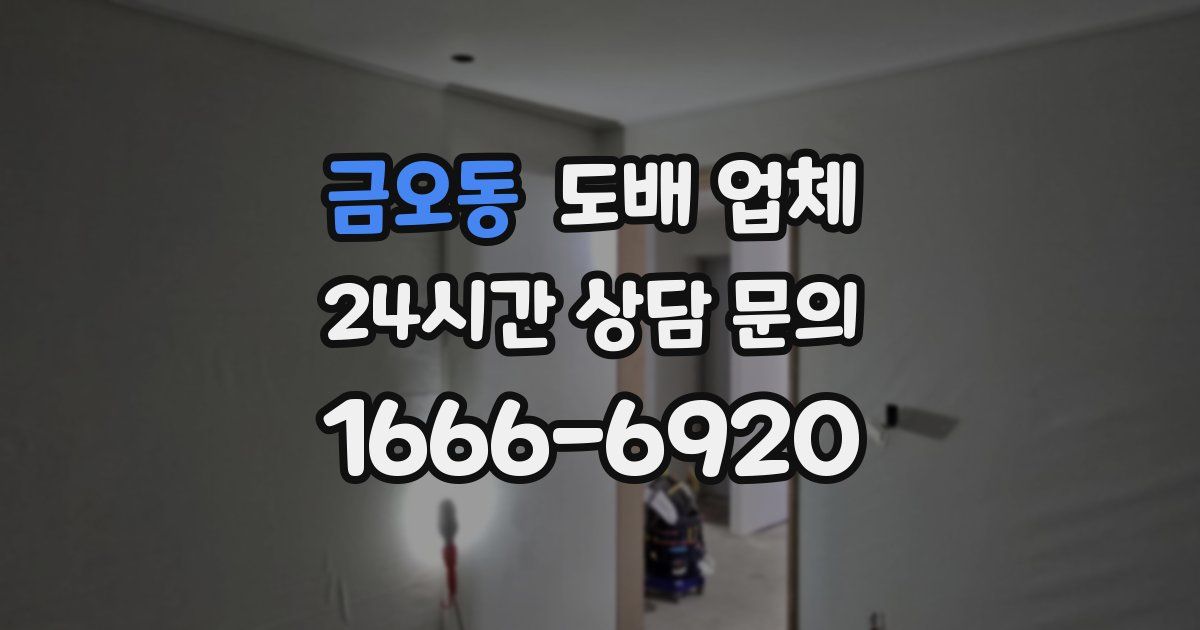 금오동 도배 업체