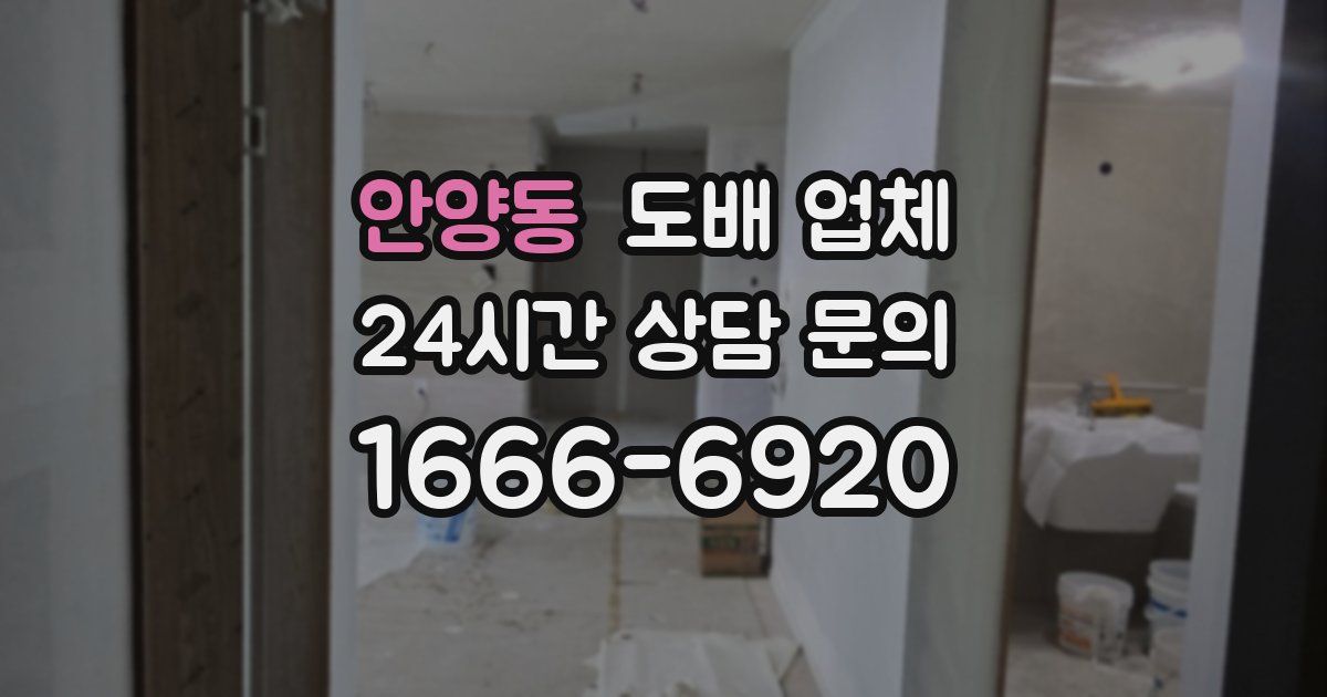 안양동 도배 업체