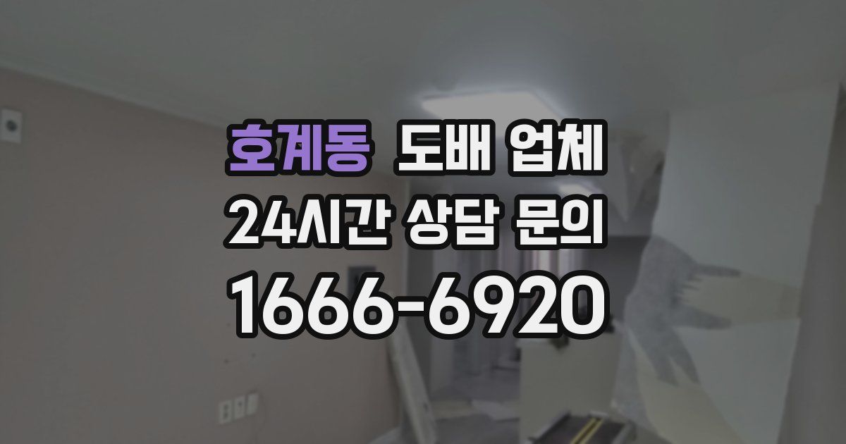 호계동 도배 업체