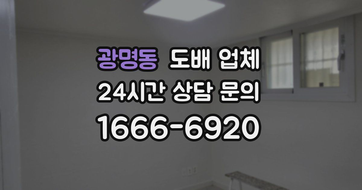 광명동 도배 업체