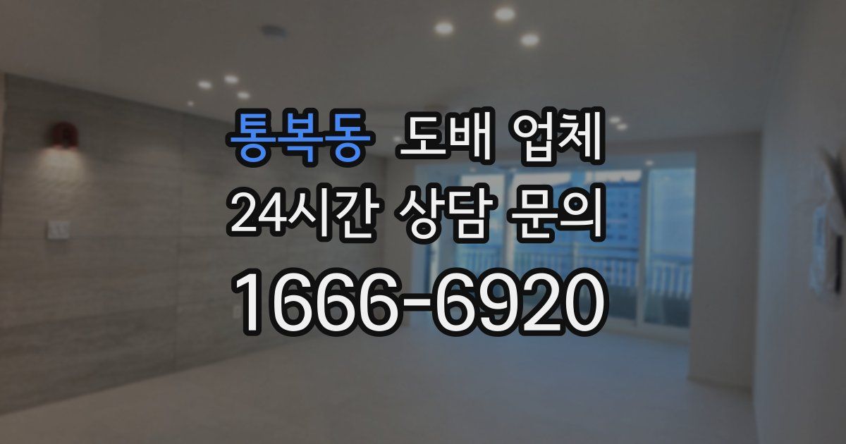 통복동 도배 업체