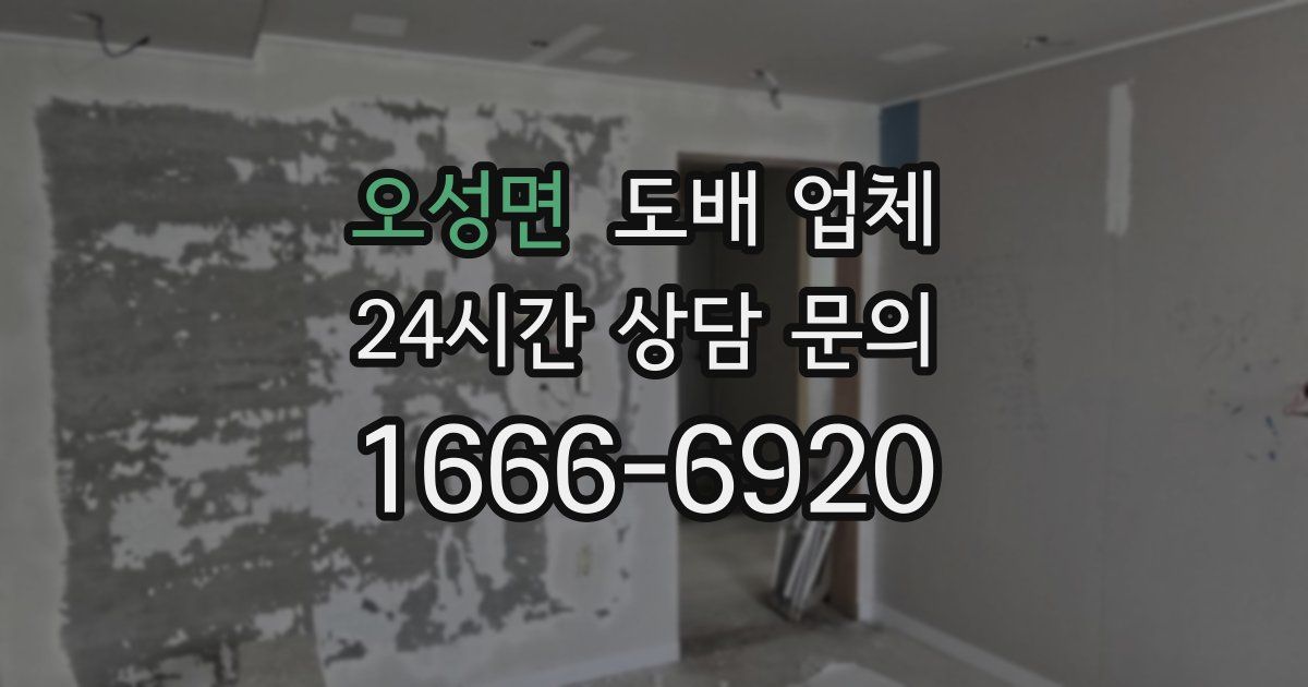 오성면 도배 업체