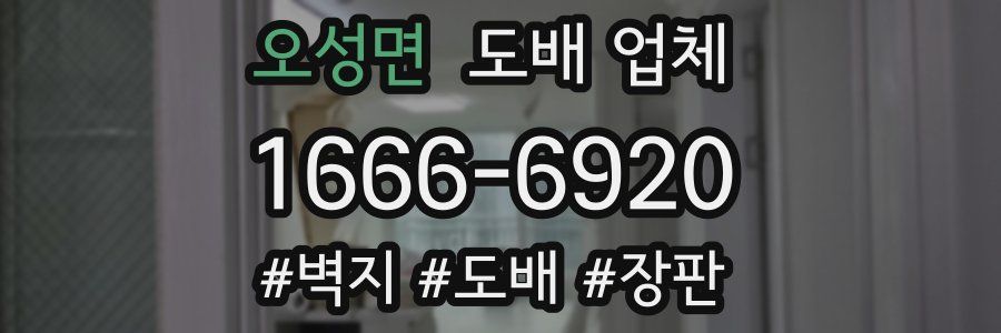 오성면 도배 업체