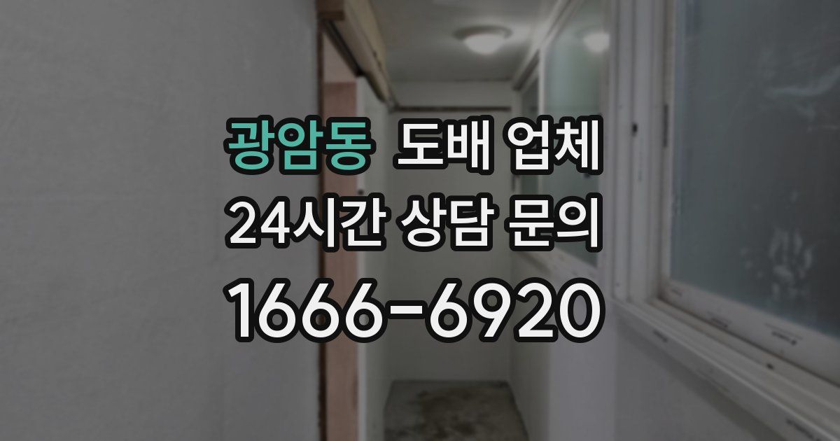 광암동 도배 업체