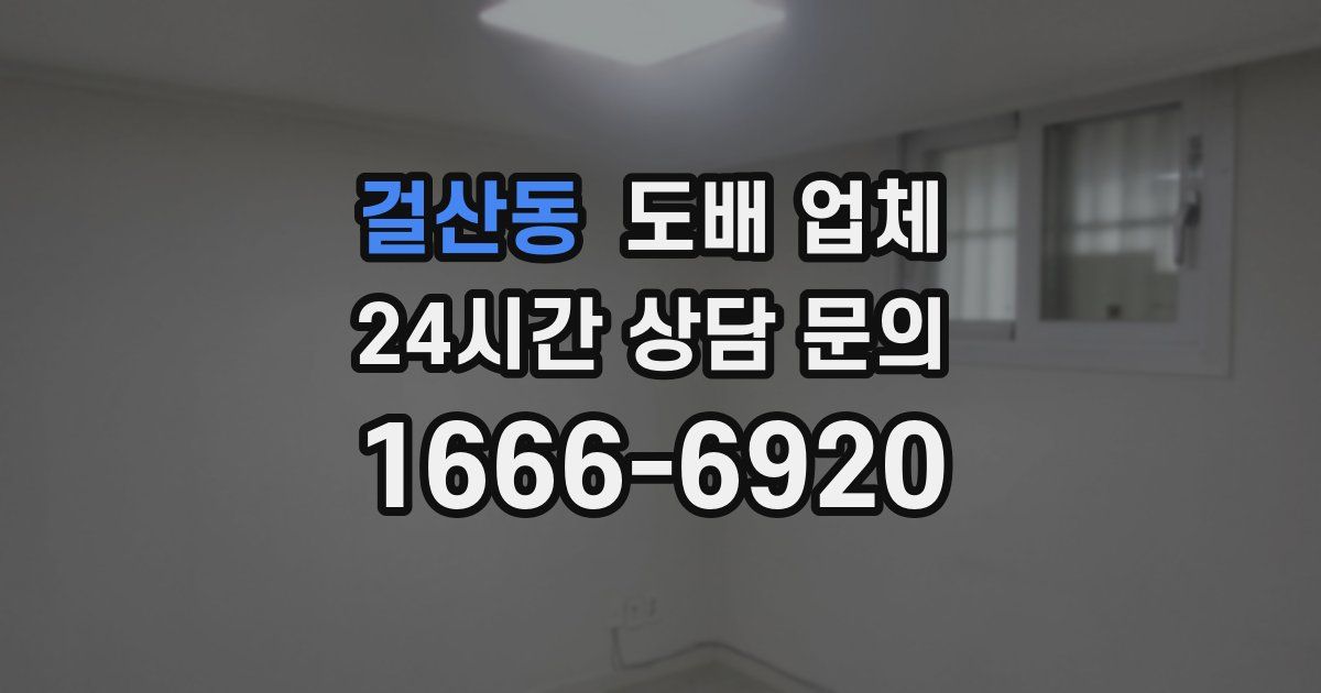 걸산동 도배 업체