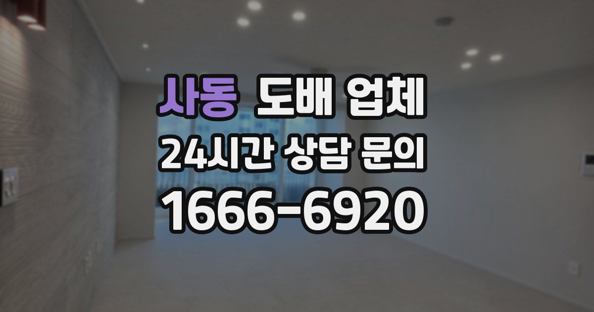 사동 도배 업체