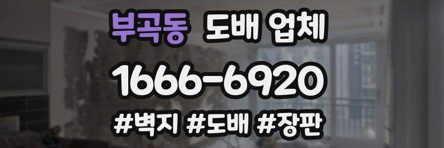 부곡동 도배 업체