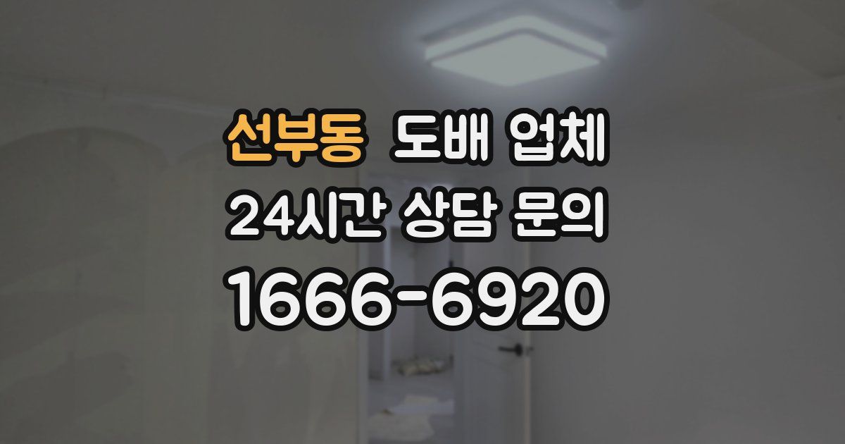 선부동 도배 업체
