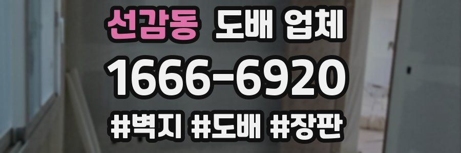 선감동 도배 업체