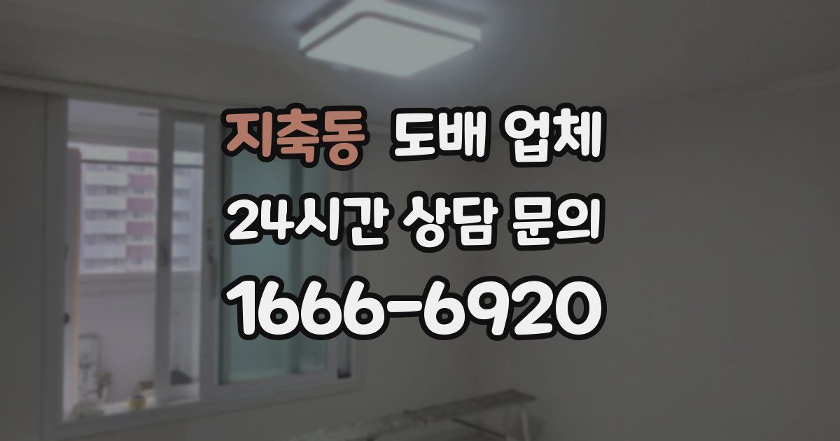 지축동 도배 업체