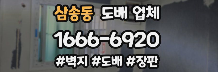 삼송동 도배 업체