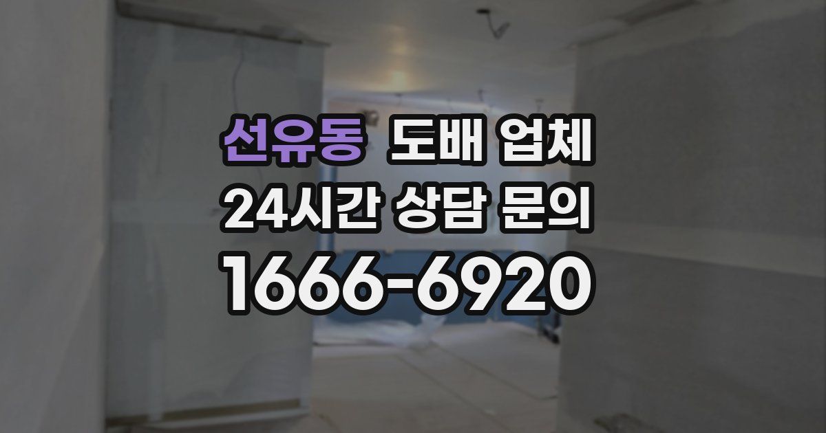 선유동 도배 업체