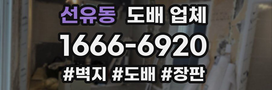 선유동 도배 업체