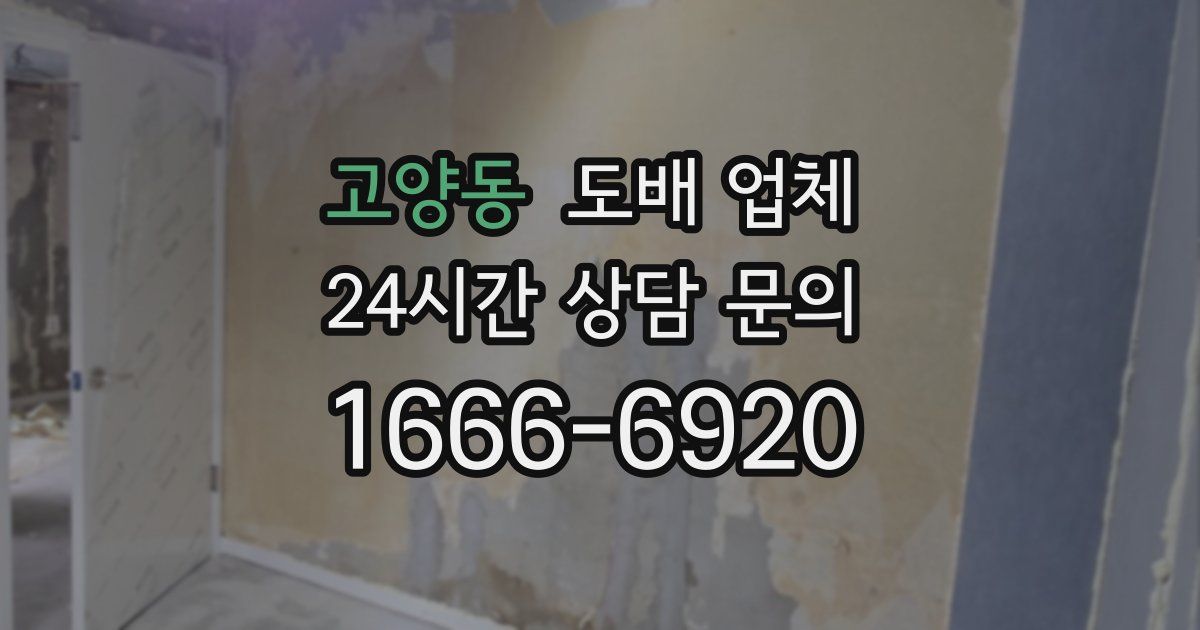 고양동 도배 업체
