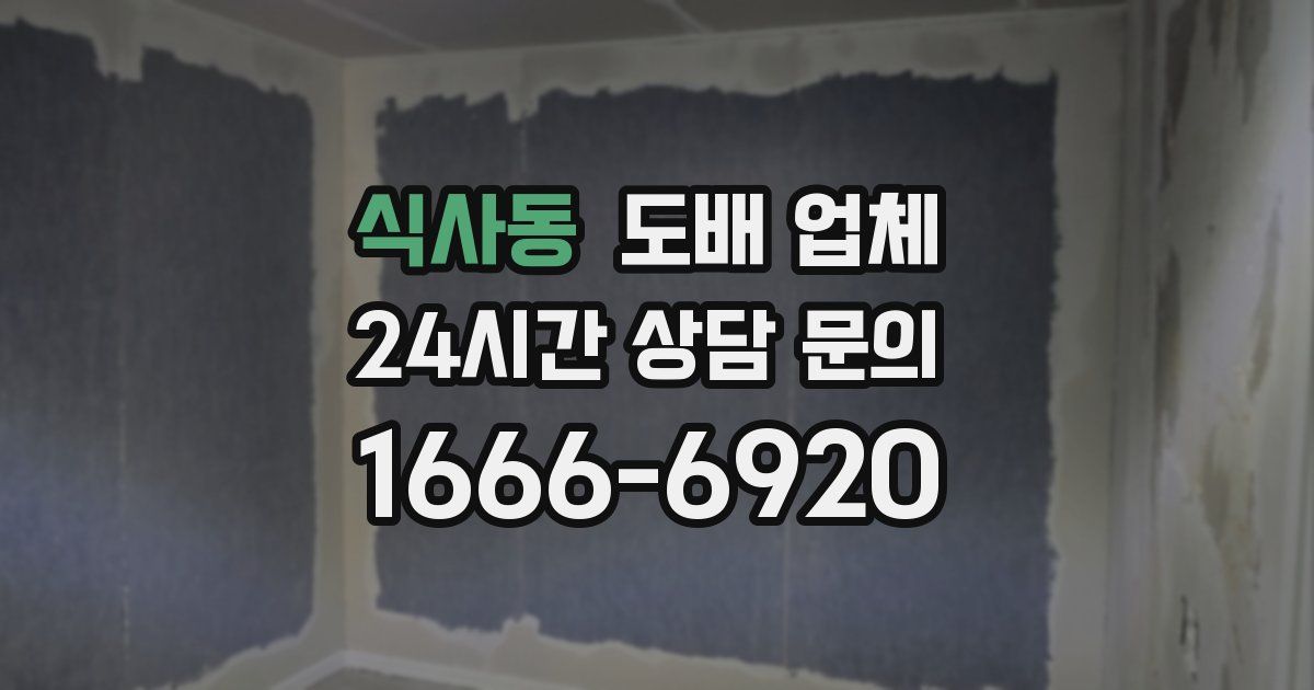 식사동 도배 업체