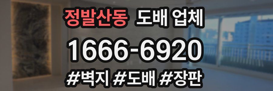 정발산동 도배 업체