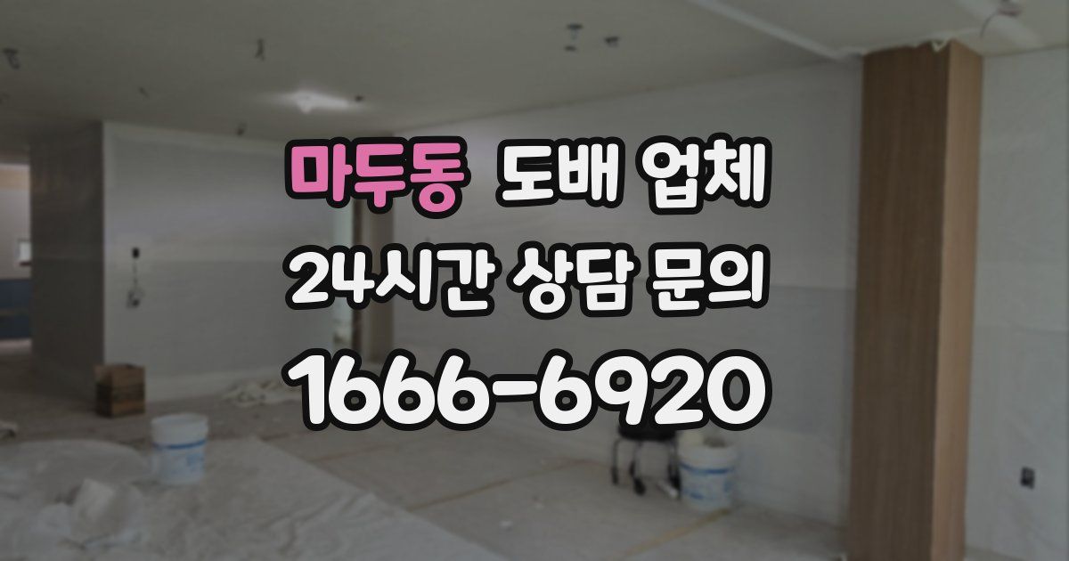 마두동 도배 업체